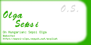 olga sepsi business card